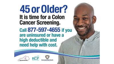 African American man saying it is time for a colon cancer screening.