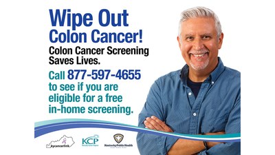 Caucasian man; colon cancer screenings saves lives.
